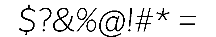 Asterisk Sans Light Italic Font OTHER CHARS