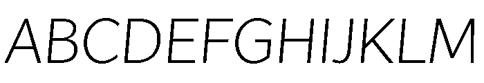 Asterisk Sans Light Italic Font UPPERCASE