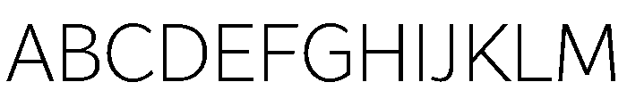 Asterisk Sans Light Font UPPERCASE