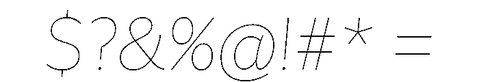 Asterisk Sans Ultra Light Italic Font OTHER CHARS