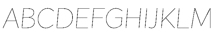 Asterisk Sans Ultra Light Italic Font UPPERCASE