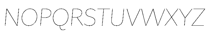 Asterisk Sans Ultra Light Italic Font UPPERCASE