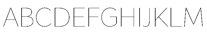Asterisk Sans Ultra Light Font UPPERCASE