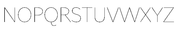 Asterisk Sans Ultra Light Font UPPERCASE