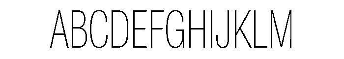 Astrid Grotesk Extra Condensed Extra Light Font UPPERCASE