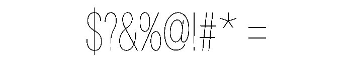 Astrid Grotesk Extra Condensed Ultra Light Font OTHER CHARS