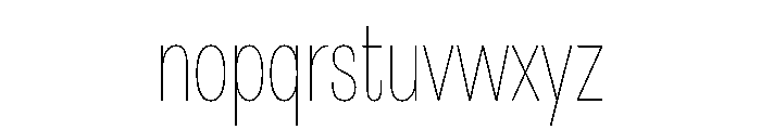 Astrid Grotesk Extra Condensed Ultra Light Font LOWERCASE