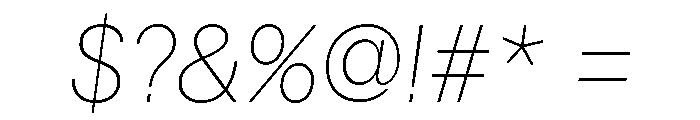 Astrid Grotesk Extra Light Italic Font OTHER CHARS