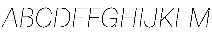 Astrid Grotesk Extra Light Italic Font UPPERCASE