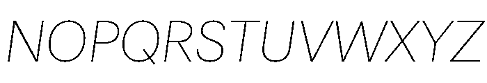 Astrid Grotesk Extra Light Italic Font UPPERCASE