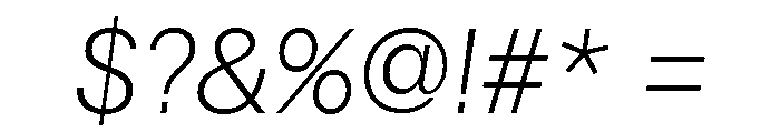Astrid Grotesk Light Italic Font OTHER CHARS