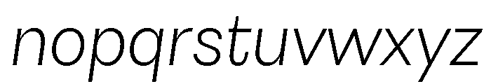 Astrid Grotesk Light Italic Font LOWERCASE