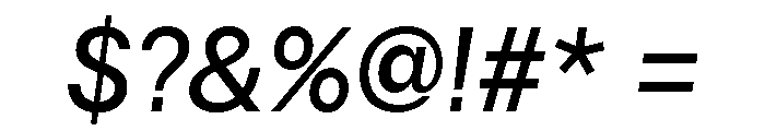 Astrid Grotesk Medium Italic Font OTHER CHARS
