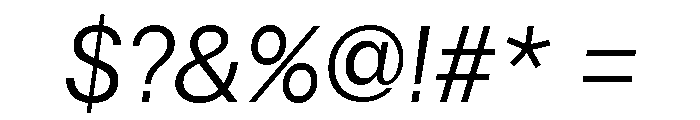 Astrid Grotesk Regular Italic Font OTHER CHARS