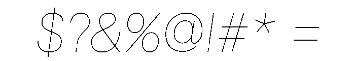 Astrid Grotesk Ultra Light Italic Font OTHER CHARS