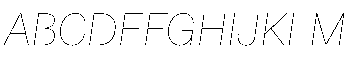 Astrid Grotesk Ultra Light Italic Font UPPERCASE
