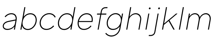 ATC Arquette Extralight Italic Font LOWERCASE