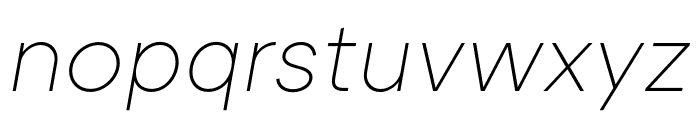 ATC Arquette Extralight Italic Font LOWERCASE