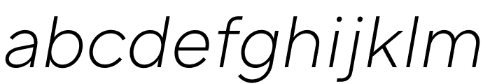 ATC Arquette Light Italic Font LOWERCASE