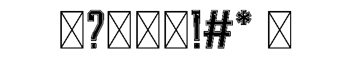 Athlete College Frame Line Font OTHER CHARS