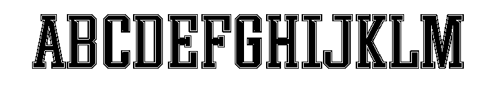 Athlete College Frame Line Font UPPERCASE