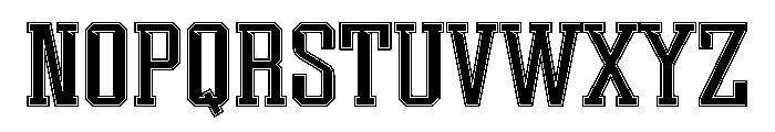 Athlete College Frame Line Font UPPERCASE