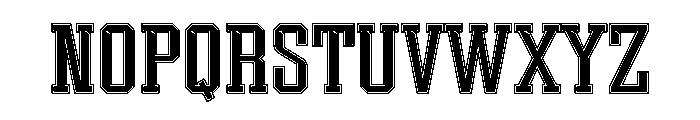 Athlete College Frame Line Font LOWERCASE