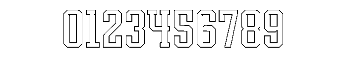 Athlete College Outline Font OTHER CHARS