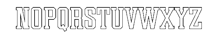 Athlete College Outline Font LOWERCASE