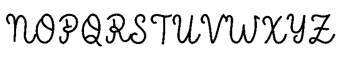 Athlete College Script Font UPPERCASE