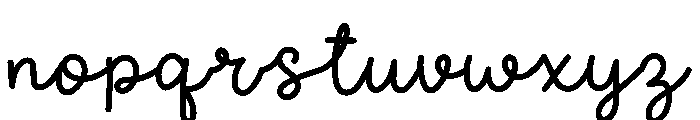 Athlete College Script Font LOWERCASE
