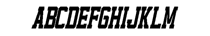 Athletic College Italic Font UPPERCASE