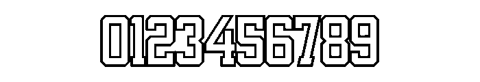 Athletic College Outline Font OTHER CHARS