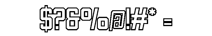 Athletic College Outline Font OTHER CHARS