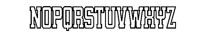 Athletic College Outline Font LOWERCASE
