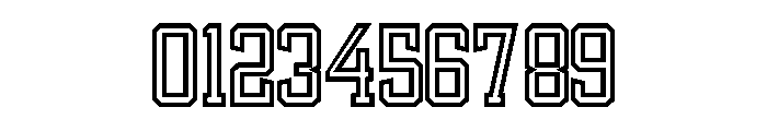 Athletic Varsity Outline Font OTHER CHARS