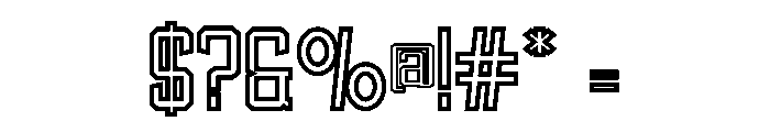 Athletic Varsity Outline Font OTHER CHARS