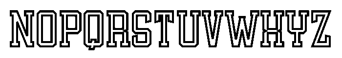 Athletic Varsity Outline Font LOWERCASE