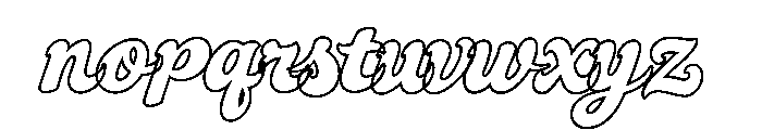 AtlantaLine-Regular Font LOWERCASE