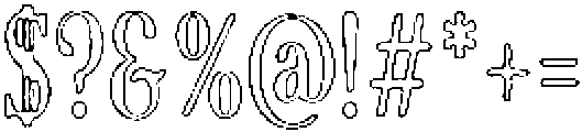 ATP Relave Outline otf (400) Font OTHER CHARS