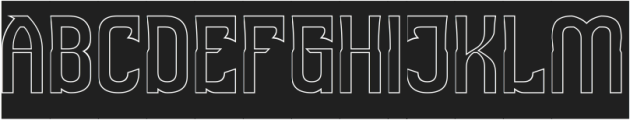 ATTRACTION-Hollow-Inverse otf (400) Font UPPERCASE