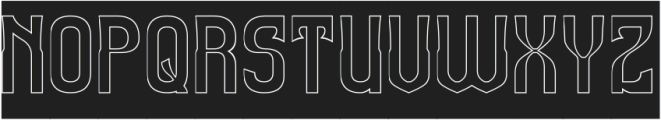 ATTRACTION-Hollow-Inverse otf (400) Font UPPERCASE