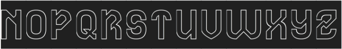 ATTRACTIVE-Hollow-Inverse otf (400) Font UPPERCASE