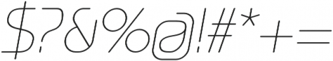 Ata Rounded 26 Thin Slant otf (100) Font OTHER CHARS