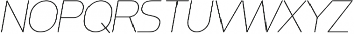 Ata Rounded 26 Thin Slant otf (100) Font UPPERCASE