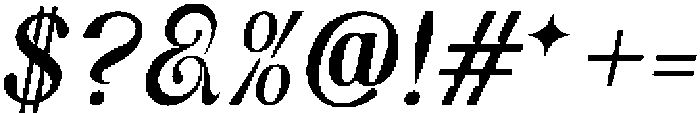 Aturia Italic otf (400) Font OTHER CHARS