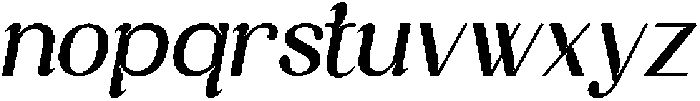 Aturia Italic otf (400) Font LOWERCASE