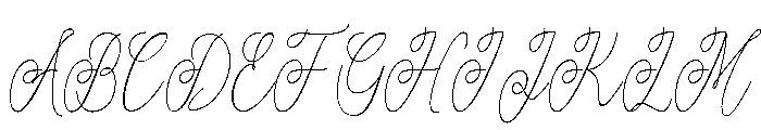 Atakanascript Font UPPERCASE