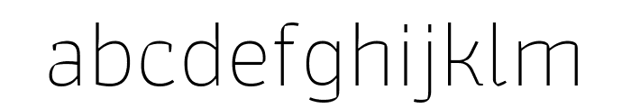Athiti ExtraLight Font LOWERCASE