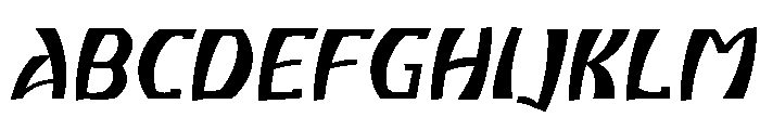 Atikupersonaluse-Slanted Font UPPERCASE